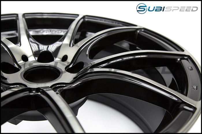 WedsSport SA-10R Black/Silver 18x8.5 +35 5x114.3 F Face (Single Wheel) - 2015-2023 Subaru WRX / 2015-2021 STI / 2019-2023 Forester